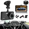 2ch Car DVR Driving Recorder Dashcam 4 Pekskärm Full HD 1080p 170 ° Wide View Vinkelnatt Vision G-Sensor Loop Recording 285p