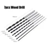 7pc X Long Wood Drill Bit Set 4mm 5mm 6mm 7mm 8mm 10mm 12mm 300mm Brad Point Professional Bits303j