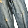 Men's Jeans Denim Ruined Classic Tide Brand Jeans men's Fashion Loose Straight Retro Long Four Season Ripped Tide Large Size J230728