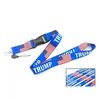 Keychains Lanyards Donald Trump Biden U.S.A Removable Flag Of The United States Key Chains Badge Pendant Party Gift Moble Phone Lany Otp9O