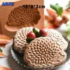 Moules de cuisson 10 Styles En Bois Cookie Moule Cutter Pain D'épice Presse 3D Gâteau Gaufrage Rose Fleur 230731