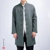 Men's Trench Coats Chinese National Style Long Windbreaker Jacket Mens Streetwear Men Spring Vintage Kimono Coat