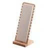 Jewelry Pouches Detachable Bamboo Display Holder Stand Necklace Earring Pendant Board Organizer