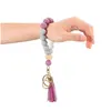 Keychains Lanyards Sile Key Ring Armband Pärled Wrislet Keychain Portable House Car Keys Holder Tassel Chain trägruslet Bangle OT5QX