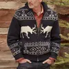 Sweatry męskie sweter jesienny płaszcz zimowy swobodny dzianiny z długim rękawem Patchwork Color Retro Wzór kardigan mężczyzna