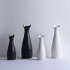 Vases Creative Simple Vase En Céramique Ins Style Ornement Table À Manger Modèle Chambre Entrée Décoration Fleur Ware Esthétique Décor