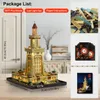 Blocks Funwhole Lighting Building Bricks Set The Lighthouse of Alexandria Construction Model 1677 PCS for Teen and Adults 230731