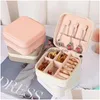 Jewelry Boxes Storage Box Travel Organizer Pu Leather Case Earrings Necklace Ring Display For Proposal Drop Delivery Packaging Othzc