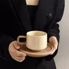 Xícaras Pires Cerâmica China Mate Porcelana Cerâmica Espresso Travel Coffee Cute Juego De Tazas Conjunto de Chá da Tarde