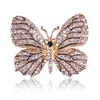 Broches papillon élégant pour femmes mode strass insectes beauté bureau broche broches écharpe boucle vêtements accessoires