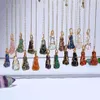 Pendanthalsband 33 Stone Choice Dings Wire Wrapped Crystal Necklace Fidget Jewelry Weenie Penis Carving Charm Phallus343p