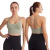 Tenue de yoga grande taille soutien-gorge de sport femme croix beau dos sans anneau en acier sous-vêtement de fitness antichoc S-3XL