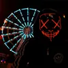 Maschera di Halloween LED Light Up Maschere divertenti The Purge Election Year Great Festival Cosplay Costume Forniture Maschere per feste
