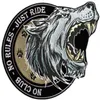 NO CLUB - NO RULES - JUST RIDE WOLF PATCHES EMBROIDERED IRON OR SEW ON JACKET BACK FULL SIZE MC CLUB258j