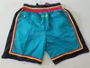 Basketbal HipPop Short Throwback Heren Shorts met ritssluiting Just Don Joggingbroek Draag broek met trekkoord Sport Teamborduurwerk Elastische taille Vintage Georges Niang