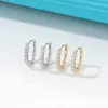 Hoop Huggie Diamond Boucles d'oreilles en argent sterling 925 pour les femmes plaqué or blanc 18 carats plaqué mode simple oreille fine bijoux 230729