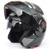 Casques de moto JIEKAI105 Moto Double Lentilles Casques de sécurité moto Flip up Modular DOT ECE autocollant Casque Lunettes de soleil Undrape Face Combination x0731