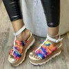 Sandals Ladies High Top Top Coled Strap Band Dress Shoes Summer Open Toe Platfor