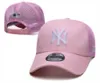 21 Kolor Summer Gaza Regulowana litera baseballowa NY dla mężczyzn i kobiet modne regulowane bawełniane czapki filtra przeciwsłoneczne hat hat hat hat n6