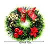 Fiori decorativi 2 pezzi Mini ornamento natalizio da appendere Ciondolo ghirlanda Bowknot Bacca rossa Albero di Natale Pigna Porta da parete Decorazione per feste di casa