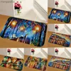 Carpets Modern Oil Painting Entrance Doormat Kitchen Living Room Floor Mat Retro Art Landscape Hallway Anti-Slip Bedroom Rug Carpet R230731