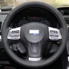 Capa de volante DIY para Subaru Impreza 2013-2016 Outback XV Crosstrek 2013-2015 Acessórios interiores Couro genuíno Sew196u