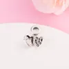 925 Sterling Silver Openable Heart Chocolate Gift Box Dangle Charm Bead Fits European Pandora Jewelry Charm Bracelets and Necklaces