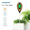 PH Meters Professional Soil PH Meter 4 In 1 LCD Display Temperature Solar Moisture PH Garden Sunlight Tester for Gardening with Backlight 230731