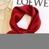 Scarves Luxury Solid Color Nature Silk Square Scarfs For Women Neck Ties Foulard Neckerchief Hairband Hands Bag Ribbons Headband