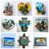 Koelkastmagneten Griekenland Rusland Toerisme Koelkastmagneten Souvenir Lake Baikal St.Petersburg Italië Griekenland Koelkast sticker Decor Hars Ambachtelijke Gift x0731