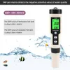 PH -mätare Yieryi 4 i 1 H2/pH/ORP/TEMP -mätare Digital vattenkvalitet Monitor Tester för pooler Dricksvattenakvarium 230731