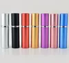 5 ml perfum butelka aluminiowa anodowana kompaktowa perfum Atomizer Zapach szklany butelka makijażu butelka makijażu C290