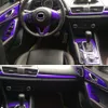 Per Mazda 3 Axela 2013-2018 Pannello di controllo centrale interno Maniglia per porta 3D 5D Adesivi in fibra di carbonio Decalcomanie Car styling Accessorie232J