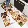 Carpets Coffee Bean Print Kitchen Mat Entrance Doormat Printed Rug Home Floor Balcony Anti-Slip Carpet Home Decor R230731