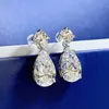 Stud Water Drop Diamond Dangle Earring 100 Real 925 sterling zilveren Bruiloft Oorbellen voor Vrouwen Beloven Sieraden Gift 230729