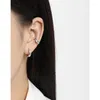 Boucles d'oreilles créoles CHOZON S925 en argent Sterling ovale géométrique femme Simple cercle délicat boucle d'oreille en gros accessoires de fête cadeaux