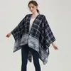 Scarves Luxury Winter Cashmere Scarf Women's Design 2023 Warm Pashmina Blanket With Lattice Shawl Poncho