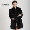 Women's Fur Faux Fur New Women Fashion Real Rabbit Fur Coat Mandarin Collar Natural Fur Jacket Long Customize Female Dropshipping Overcoat HP147 HKD230727