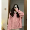 Vestes pour femmes Vêtements Manteau American Retro Design Short Pink Hooded Contrast Sweet Cool Girl Headed Zipper Top à manches longues Autum