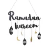 Decoratieve Objecten Beeldjes 2023 Eid Mubarak Ramadan Kareen Decor Maan En Ster Alfabet Hanger Houten Ambacht Voor Decoratie Thuis Deur Opknoping 230731