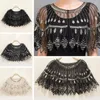 Scarves Cosplay Elegant Sequin Cape Wrap With Tassel Cloak Women Shawl Wedding Bridal Evening Prom