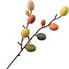 Decorative Flowers Easter Egg Ornaments Flower Picks Colorful Tree Simulation Bouquets Home Spring Party Decor