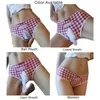 Onderbroek Vrouwen Mannen Sexy Plaid Print Sissy Gay Pouch Dames Lace Thongs G-String Slips Ondergoed Laagbouw Comfort Lingerie