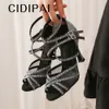 Tanzschuhe CIDIPAI Latin Dance Schuhe Frau Seide Satin Tanz Sandalen Ballsaal Tanz Schuhe Weichen Boden Strass Hochzeit Schuhe Frauen 230729