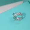 Кольцевые кольца модных узлов дизайнер для женщин золотые ювелирные изделия T Diamond Classic Band Ring Mens Mens Nail Ring