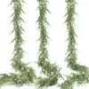 Dekorative Blumen 1Pack Eukalyptus Girlande Künstliche Pflanzen Rebe Für Hochzeit Hintergrund Bogen Kranz Dekor Hause Wand Grün Gefälschte Pflanze