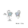 Boucles d'oreilles pierre de lune amour 2023 tendance en forme de coeur coréen métal liquide Hip Hop doux Cool Y2K Goth fête bijoux cadeaux