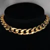 Choker Chokers Punk Hip Hop Curb Cuban tjock kort kedja halsband män guld färg minimalistisk chunky krage kvinnor smycken parti