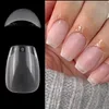 Faux Ongles 120 Pièces XXS Super Court Couverture Complète Pointes d'Ongles Moitié Givré Appuyez sur Faux Extension Gel Doux