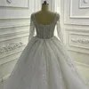 Luxus 2023 Portrait Meerjungfrau Brautkleider mit Überrock Spitze gerafft Sparkle Rhinstone Brautkleider Dubai Kleider